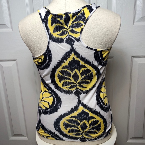 INC Black Yellow and Whit Tank Top Small - Picture 3 of 6